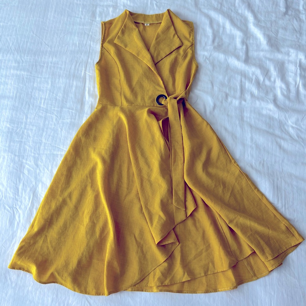Yellow Wrap dress